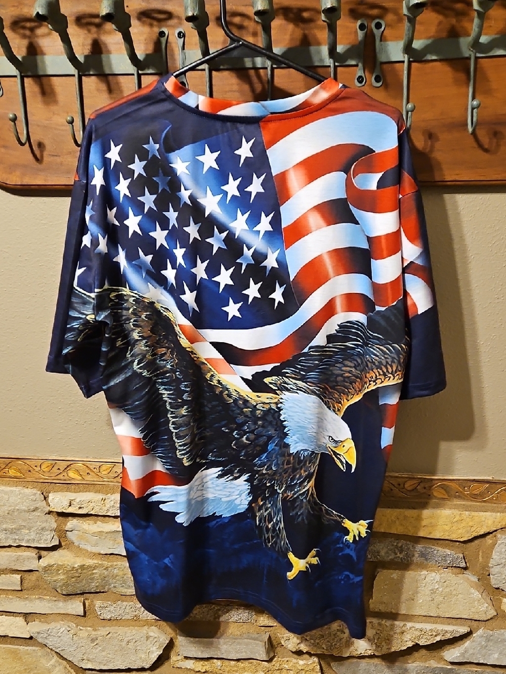 American Flag Eagle Patriotic Shirt Size XL - Picture 3 of 4